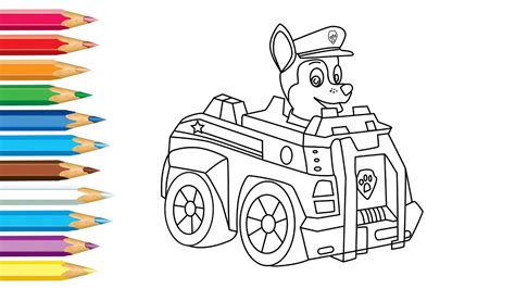 Paw Patrol Chase Car Coloring Pages : 32 Paw Patrol Chase Coloring Page in 2020 (With images ...