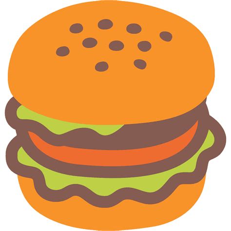 Hamburger emoji clipart. Free download transparent .PNG | Creazilla