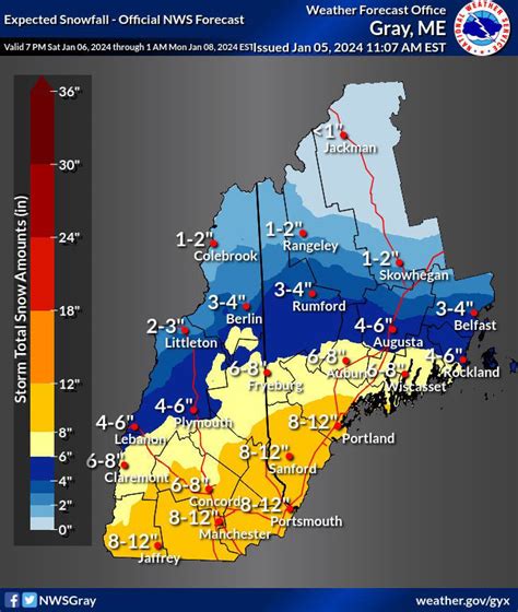 Maps: Here’s how much it’s expected to snow in New Hampshire, Maine ...