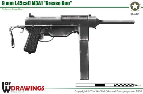 9 mm M3A1 Grease Gun submachine-gun