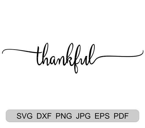 Thankful SVG Thankful Cutout File Thankful Clipart Thankful | Etsy