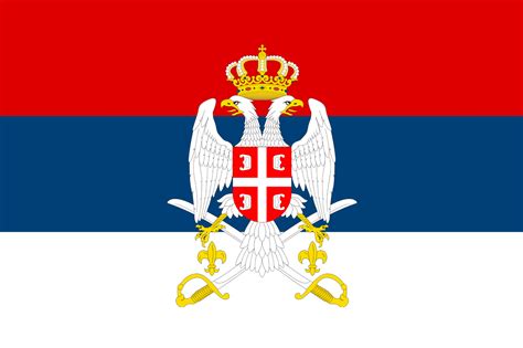 Apparently, the war flag of Serbia : r/vexillology