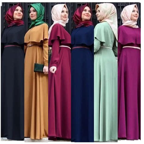 Woman Muslim Traditional Abaya Dress Gothic Style Ruffle Round Neck ...