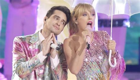 Brendon Urie floats in for Taylor Swift collab live debut at BBMAs