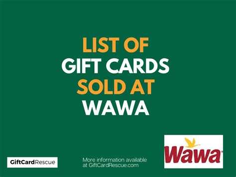 Gift Cards Sold at Wawa (2023) - GiftCardRescue.com