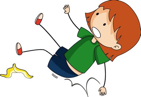 Doodle cartoon character of a girl falling down 2284645 Vector Art at ...