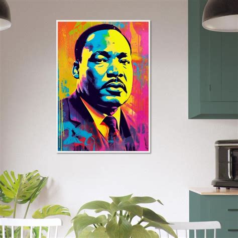 Andy Warhol 'martin Luther King Jr.' Vibrant Pop Art - Etsy