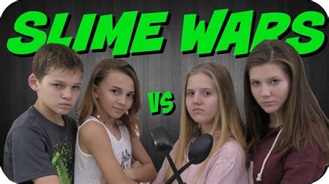 SLIME WARS CHALLENGE || WE ARE THE DAVISES VS TAYLOR AND VANESSA - YouTube