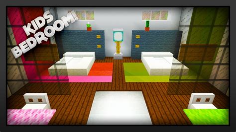 MInecraft - How To Make A Kids Bedroom - YouTube