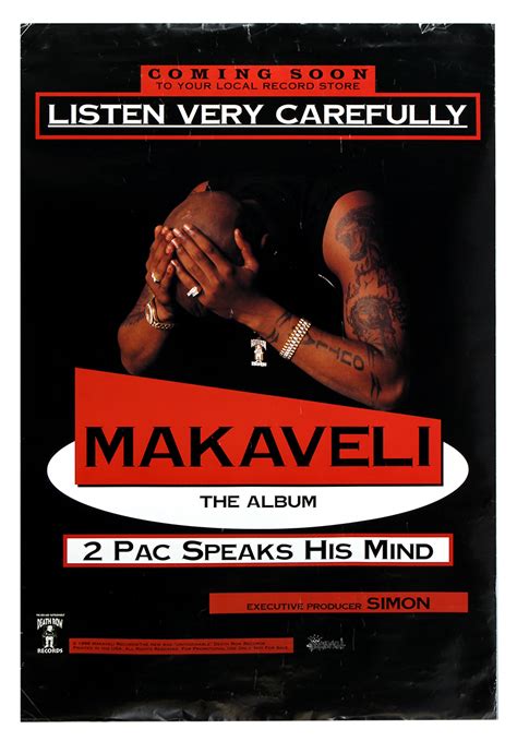Lot Detail - 2Pac “Makaveli” Listen Very Carefully Album Promotional Poster
