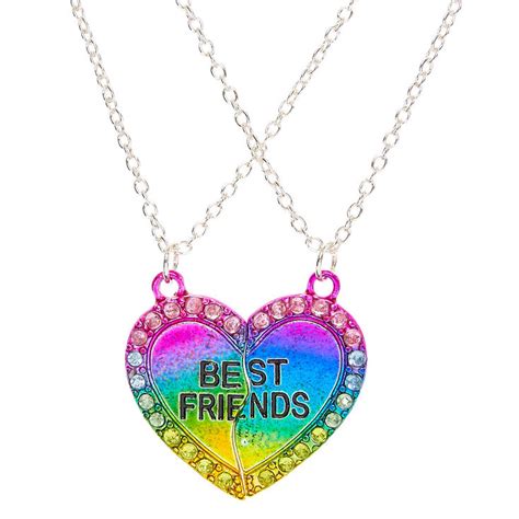 Best Friend Neon Crystal Necklace | Claire's US