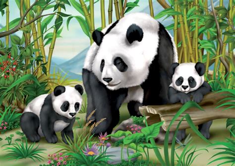 Panda Family Jigsaw Puzzle | PuzzleWarehouse.com