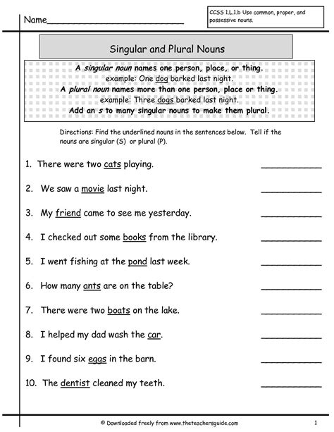 3rd Grade Grammar Worksheets