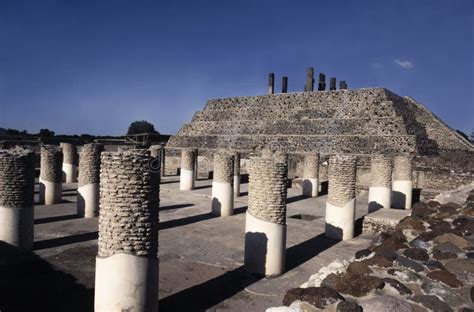 Archaeological Site of Tula Pyramids Stock Photo - Image of ...