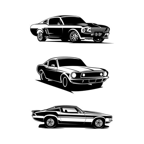 muscle car silhouette 4714373 Vector Art at Vecteezy