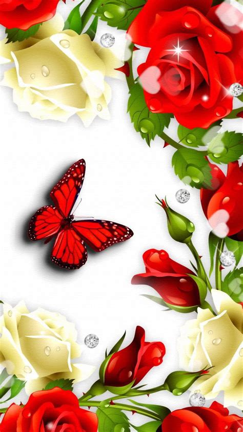 🔥 [30+] Rose Flowers and Butterflies Wallpapers | WallpaperSafari