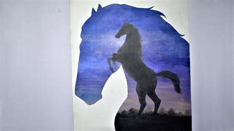 Easy Horse Painting Tutorial / Black Horse Painting / Easy Idea with ...