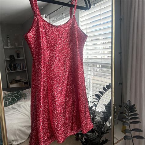 -Adorable Morgan Taylor red silky slip dress with... - Depop