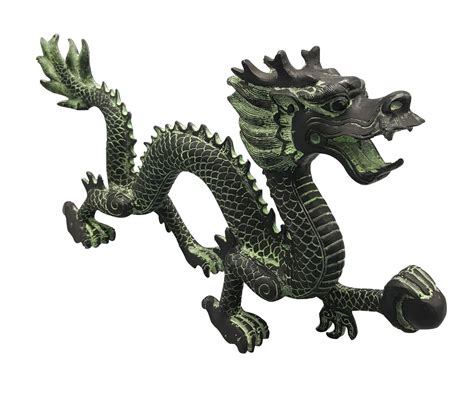 Dragon Statue in Oriental Bronze for Asian Accent 8''H - Oriental Furniture Warehouse: Chinese ...