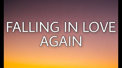 Celine Dion - Falling In Love Again (Lyrics) - YouTube