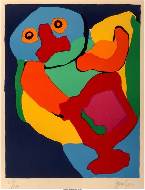 Karel Appel (1921-2006). Dancing Man, 1970. Lithograph in colors ...