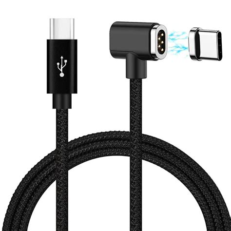 1.5M Magnetic USB C Cable for Macbook Pro 2016/2017 4.3A Fast Charging ...