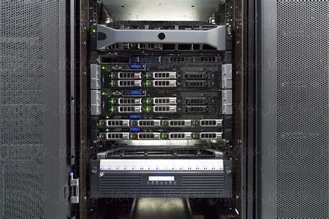 "Detail Of Servers In A Rack At A Data Center" by Stocksy Contributor ...