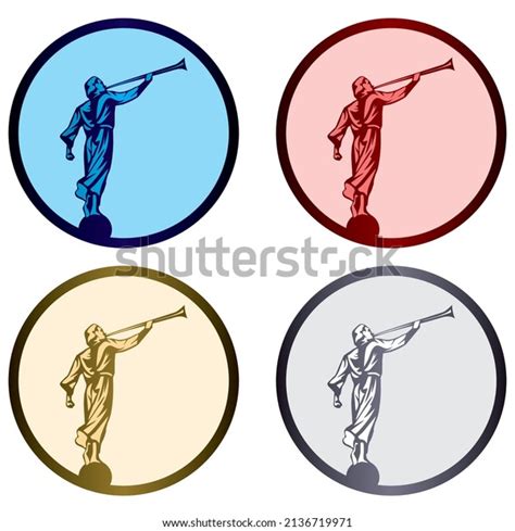 Latter Day Saints Angel Moroni Blowing Stock Vector (Royalty Free) 2136719971 | Shutterstock