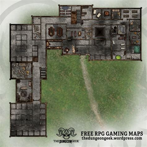 VTT_Map_Prison_Dungeon_F1_30x30 – The Dungeon Geek