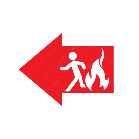 Premium Vector | Fire exit symbol vector