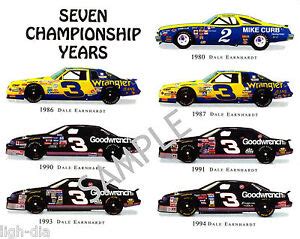 DALE EARNHARDT NASCAR RACING SEVEN CHAMPIONSHIP YEARS 8x10 PHOTO | eBay