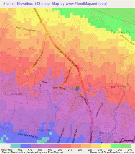 Elevation of Sleman,Indonesia Elevation Map, Topography, Contour