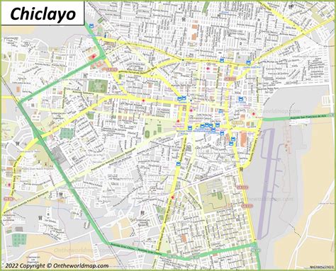 Chiclayo Map | Peru | Detailed Maps of Chiclayo (Santa María de los Valles de Chiclayo)