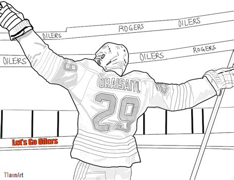 Leon Draisaitl Edmonton Oilers Coloring Pages Colouring Pages Kids ...