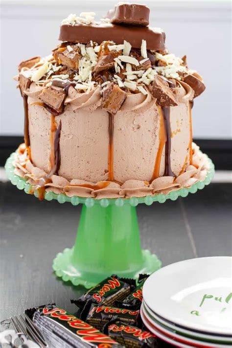 Overloaded Mars Bar Cake (Halloween Leftovers) - The Cookie Writer