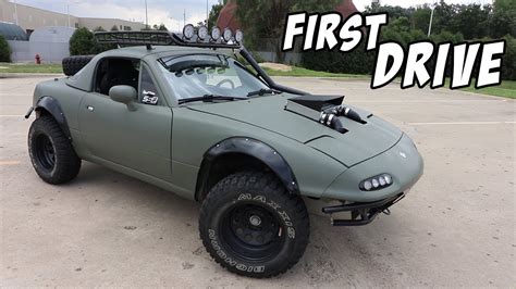 First Drive in the Supercharged Lifted Miata! - YouTube