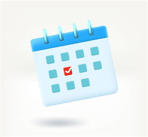 Calendar with one day selected. 3d vector illustration 6040939 Vector ...