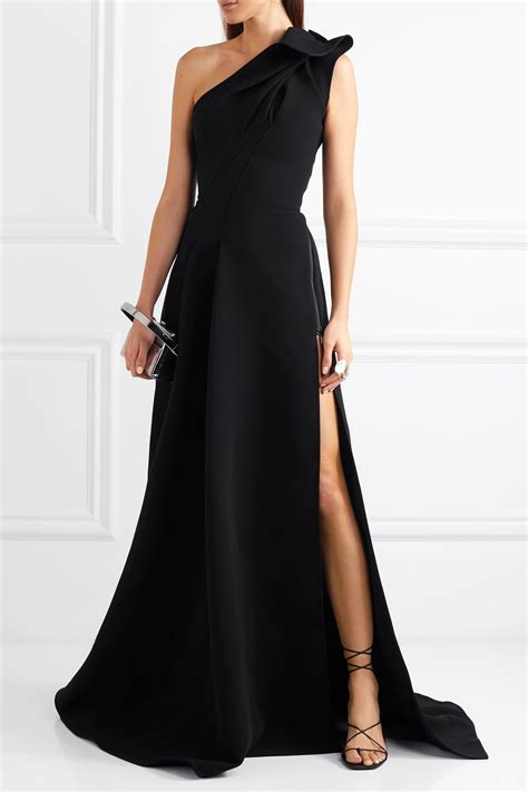 Black Virtuoso one-shoulder cady gown | Maticevski in 2020 | Black tie event dresses, Elegant ...