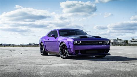 Download Muscle Car Purple Car Car Dodge Vehicle Dodge Challenger 4k Ultra HD Wallpaper