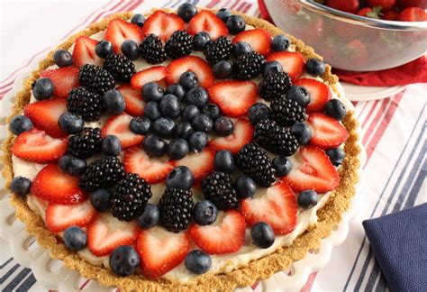 Patriotic Dessert Recipes: Red White and Blue Berry Fruit Tart