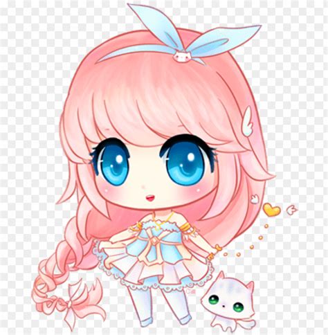 girl anime chibi drawing cute PNG image with transparent background ...