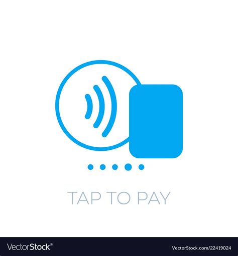 Contactless payment with card icon tap to pay Vector Image , #AFFILIATE ...