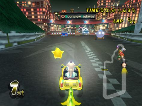 Moonview Highway from Mario Kart Wii | Mario kart wii, Mario kart ...