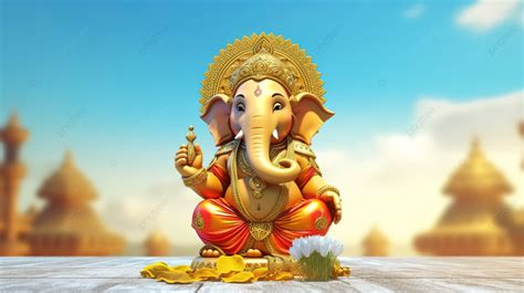 Divine Ganesha A Sanatan Festival Celebration 3d Rendered Statue ...