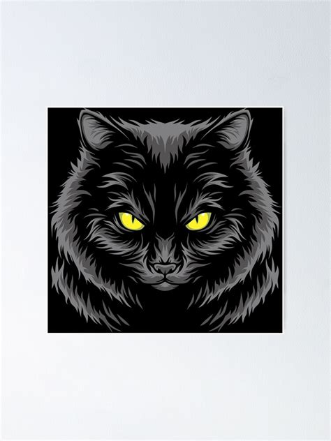 "Scary Cat Face" Poster by fooartstudio | Redbubble