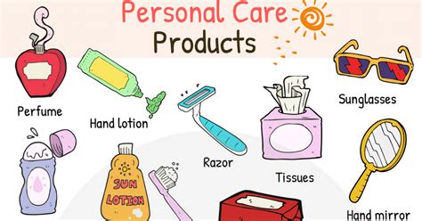 Personal Care Products Names in English • 7ESL