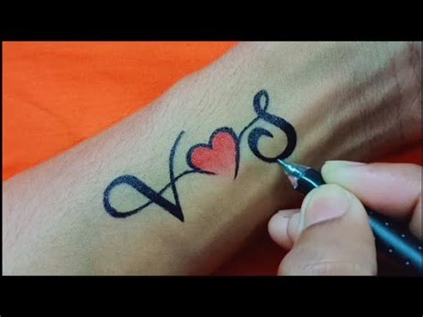 Letter V Tattoo Design