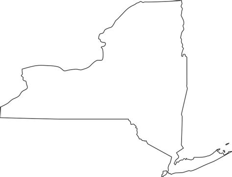 nys map outline | New york tattoo, Map of new york, State outline