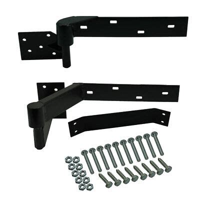 Black Powder Coated Rising Gate Hinges Left Side Heavy Duty with ...