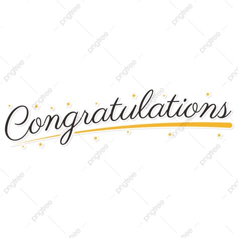 Free Banner Design Vector PNG Images, Congratulations Text Design Banner With Gliters Png Free ...